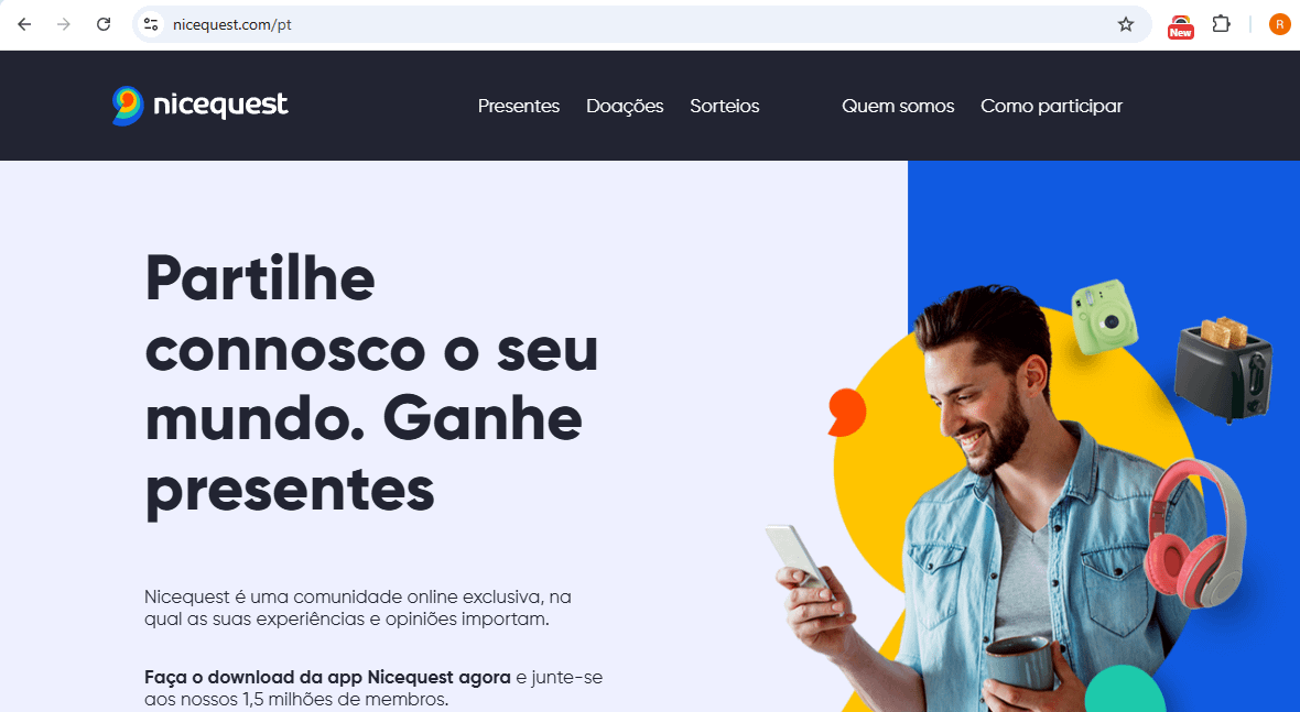 Nicequest – Ganha dinheiro pela opinião e partilha