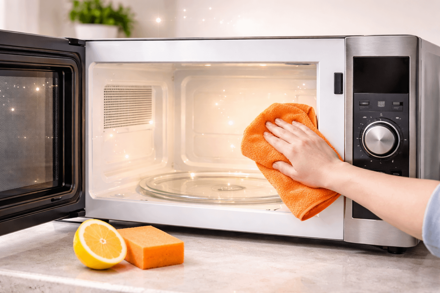 Microondas sempre limpo