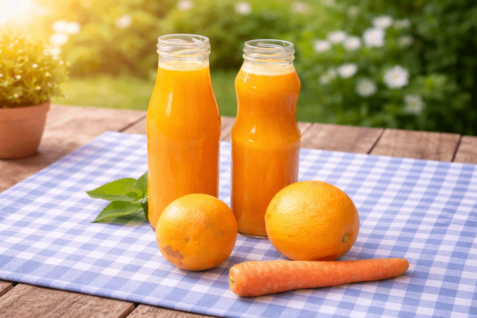 Sumo de cenoura e laranja – Uma fonte de vitaminas