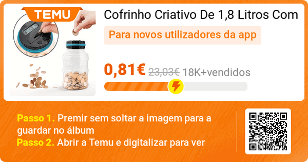 Temu, uma oferta para poupadinhos