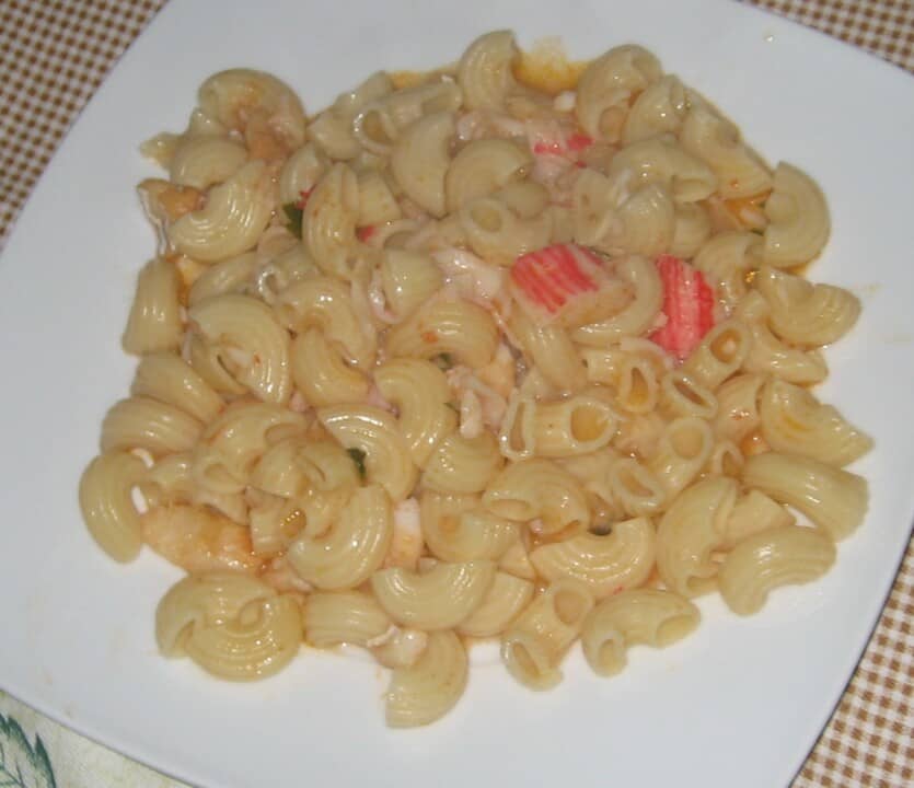 Massada de bacalhau com delícias do mar